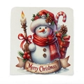 Christmas snowman chair cover with red hat and candles for festive dining room decor - 49*58cm / Greetings Snowman (TYT14-20)