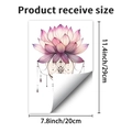 Detaillierte Größenangaben für Lotus-Mandala-Wandtattoo mit Abmessungen 29x20 cm - Mandala Lotus Stil (PH_QTB346)