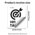 Dimensioni dettagliate dell'adesivo WC HIT THE TARGET di misura 12cm per 15cm - Stile Motivo a Bersaglio(PH_QTB371)