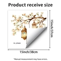 Detaillierte Größentabelle für Lotus Mandala Wandsticker mit Vögeln und Laterne - Magnolie Vogel Vintage Lampe (PH_QTB409)