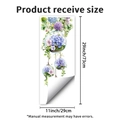 Detail showing self-adhesive watercolor hydrangea wall decal dimensions and layout - Watercolor Hydrangea Glass Ball Style (PH_QTB488)