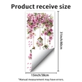 Detailed sheet layout of cherry blossom and birdhouse wall stickers with 31x15 inch dimensions - Flower Birdhouse Style (PH_QTB491)