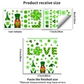Tabella dettagliata delle taglie per adesivi vetri gnomi trifoglio e LOVE St Patrick - Set Tema Verde (JDT-A450)