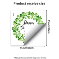 Detail der St. Patrick's Day Kleeblatt Aufkleber mit Größenangabe von 15 Zoll für Fenster - Glückskleeblatt Kranz Grüße (JDT-A448)