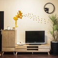 Adesivo murale a specchio in acrilico dorato con fata e stelle per decorazione casa - Oro