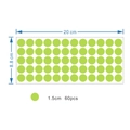Luminous round dot wall stickers 60pcs set in size 20cm x 8.8cm for home decor - Glow Dots Style (3647)