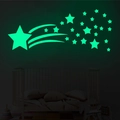 Stickers muraux lumineux avec comète et étoiles pour la déco de chambre d'enfant - Style Comète Lumineuse