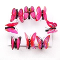 Set of 8 realistic butterfly hair clips in vibrant pink and purple patterns - Fuschia