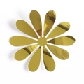 Golden mirror 3D sunflower wall sticker with ten reflective metallic petals for home decor - Sunflower / Gold
