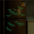 Glow in the dark 3D bat wall stickers for Halloween party home decoration, 12 pieces set - Luminous Bat