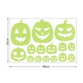 Halloween Kürbis Wandaufkleber Set Leuchtende Dekoration für Kinderzimmer Partys - Leuchtender Kürbis (YG2001)