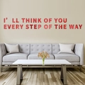 Red mirror 26 alphabet wall stickers with inspirational English phrase for home decor - Letter A / Red