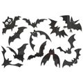 Set di 11 adesivi murali a forma di pipistrello nero per decorazioni di Halloween - Stile Pipistrello Specchio Nero (JM501)