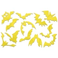 Set di 12 adesivi murali a pipistrello in acrilico giallo effetto specchio Halloween - Stile Pipistrello Specchio Dorato (JM501)