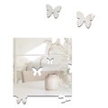 Adesivi murali farfalla specchio argento con specchio acrilico per decorazione soggiorno - Standard / Argento