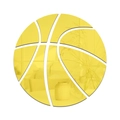 Sticker mural miroir basketball jaune en acrylique avec design géométrique 3D pour décor - Style Basket-ball Doré