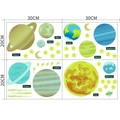 Leuchtende Sonnensystem Wandsticker mit Planeten und Sternen für Kinderzimmer - Neun Planeten Yg816