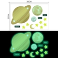 Leuchtende Sonnensystem Wandaufkleber mit Saturn und Mars für Glow in the Dark Dekoration - Mars + Saturn