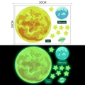 Leuchtende Sonnensystem Wandaufkleber mit Sonne, Merkur und Sternen für Kinderzimmer Deko - Sonne + Merkur