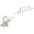 Detail of creative elephant mirror wall stickers with reflective bubbles for home decor - Silver