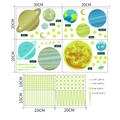 Solar system glow in the dark wall stickers set for kids room with planets and stars - Planets Stars Dots Combination (YG816)