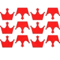 Lot de 12 stickers muraux couronne en acrylique rouge miroir pour décor de chambre - Rouge