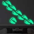 Adesivi murali impronte luminose con effetto bagliore verde per camera da letto - Impronta Fosforescente Yg508 - Luce Verde