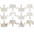 Lot de 12 stickers muraux miroir couronne argent avec étoiles pour chambre d'enfant - Argent