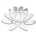 Détail de l'autocollant mural lotus en acrylique argenté avec effet miroir réfléchissant - Argenté