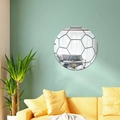 Stickers muraux créatifs en miroir acrylique en forme de football pour déco de salon - Football Argent-XN208