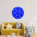 Sticker mural miroir acrylique football bleu pour décoration créative chambre enfant - Football Bleu-XN208