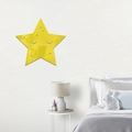 Adhesivo de pared espejo estrella amarilla para habitación infantil con superficie reflectante - Dorado