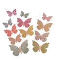 3D hollow dual-layer butterfly wall stickers in colorful rose gold and purple metallic shades - Rose Gold
