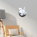 Cute bunny shaped acrylic mirror wall sticker for modern living room home decor - Silver