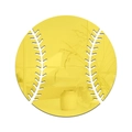Sticker mural miroir baseball en acrylique jaune pour chambre et salon chic - Baseball en Or / Petit
