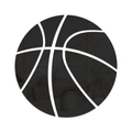 Sticker mural miroir basket créatif pour décoration murale chambre sport - Basketball Noir