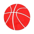 Sticker mural miroir basket rouge brillant avec surface en acrylique réfléchissante - Basketball Rouge