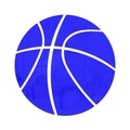 Sticker mural miroir acrylique bleu motif basketball pour décoration de chambre moderne - Basket-ball Bleu