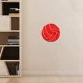 Adesivo murale specchio pallavolo in acrilico rosso per decorazione camera sportiva - Rosso (JM997-30cm)