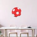 Stickers muraux miroir de football rouge pour une décoration intérieure créative - Football Rouge-JM998 / 30cm