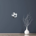 Sticker mural miroir acrylique en forme de ballon de foot argenté au motif classique - Football Argent-JM998 / 30cm