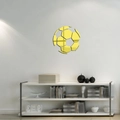 Sticker mural miroir football 3D doré avec motif géométrique pour décoration - Football Or-JM998