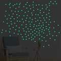 Adesivi murali a forma di cuore luminosi che brillano al buio per decorazioni della camera - Cuore-YG217 Verde
