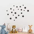Lot de stickers muraux étoiles en acrylique noir pour décoration de chambre d'enfant et salon - Noir (JM426)