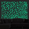 Luminous round wall stickers glowing in the dark for bedroom and living room decor - Round / Fluorescent Green