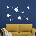 Pegatinas de pared de espejo acrílico con peces de burbujas para cuarto de niños - Plateado