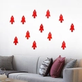 Set di 12 adesivi murali a razzo rosso per cameretta bambini e decorazione asilo - Rosso