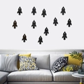 Creative cartoon rocket acrylic mirror wall stickers set for modern nursery home decoration - Black