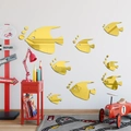Pegatinas de pared de espejo de pez acrílico dorado para cuarto de niños - Estilo A (JM023) / Estilo A Dorado