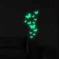 Adesivi murali farfalla luminosi per decorazioni fai da te effetto fluorescente - Farfalla-YG089 Verde